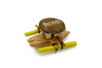 Boat Magnet ornament from Bohol, Philippines, isolated on white.