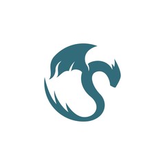 Modern Dragon for technology logo template with vector file.