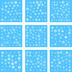 White Crystal of snow pattern set