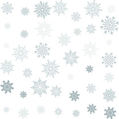 Gray Scale Crystal of snow pattern
