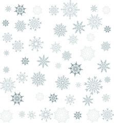Gray Scale Crystal of snow pattern