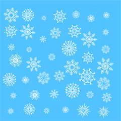 White Crystal of snow pattern