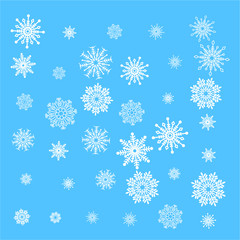 White Crystal of snow pattern
