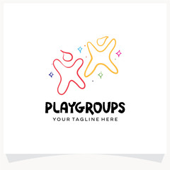 Kids Playground Logo Design Template