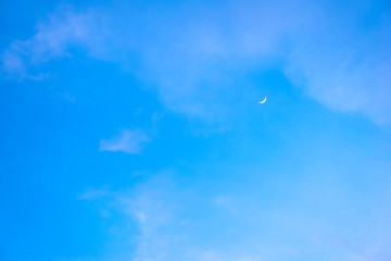 Beautiful blue sky with cloud formation background