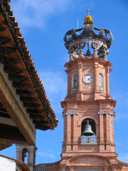 Steeple of the Parish of Our Lady of Guadalupe in Puerta Vallarta Mexico