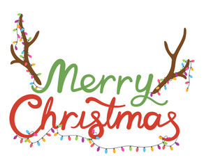 Merry christmas card design 