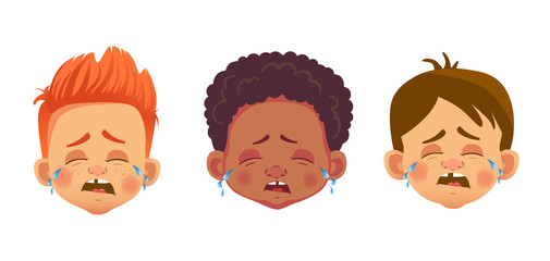 faces of boys character set