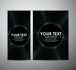Fototapeta premium Brochure business design Abstract blue circle lights wave pattern technology background. 