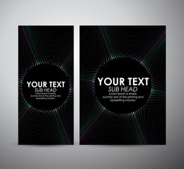 Fototapeta premium Brochure business design Abstract colorful circle lights wave pattern technology background. 