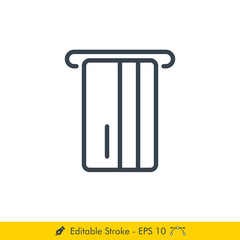 Credit Card Icon / Vector - In Line / Stroke Design