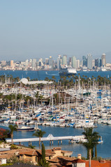 vertical of point loma and san diego bay