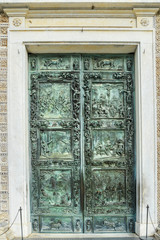 Bronze door of Pisa Cathedral. Pisa. Italy