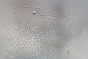 Closeup of steam in a plastic bottle.