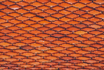 texture of clay roof tile