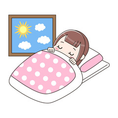 お昼寝中の女の子