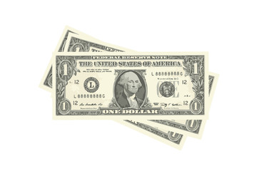 stack of one-dollar bills. vector illustration