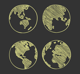 World map. Vector illustration.