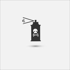 Bottle of Poison icon. Vector illustration.