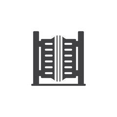 Saloon door vector icon. filled flat sign for mobile concept and web design. tavern door simple solid icon. Symbol, logo illustration. Pixel perfect vector graphics