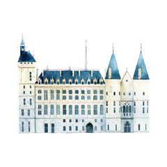 Conciergerie building in Paris vector