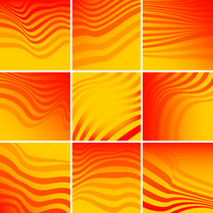 Set of abstract background template vectors