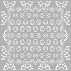Design of a Geometric Flower Pattern. vector.