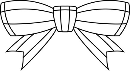 ribbon shaped like a butterfly outline set