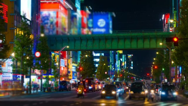 Tokyo night view, time lapse, Akihabara, 4k

