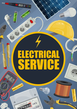 Electrical service, vector tools and equipment