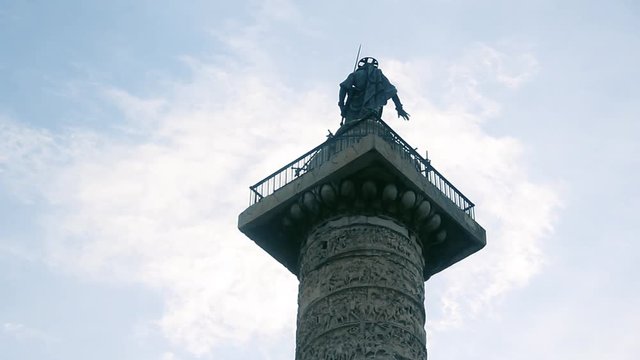 The Column Of Marcus Aurelius, In Rome. 