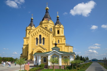 Fototapeta na wymiar Alexander Nevsky Cathedral in Nizhny Novgorod, Russia. Built in the years 1868-1881