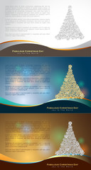 Abstract of Christmas Background and Template.  Christmas Tree and Party Concept. Vector and Illustration, EPS 10.

