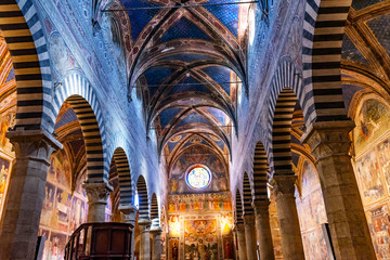 Nave Collegiate Church Santa Maria Assunta San Gimignano Tuscany Italy