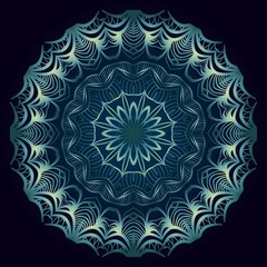 Mandala Style Vector Shapes. Decorative Cicle ornament. Floral design.