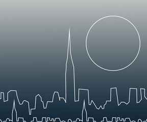 Naklejka premium City Line,design,outline,background