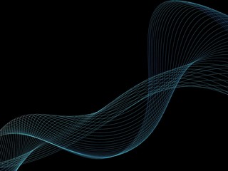  Abstract blue flow wave background