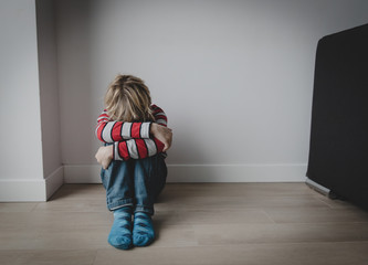 sad tired child stress and depression, violence