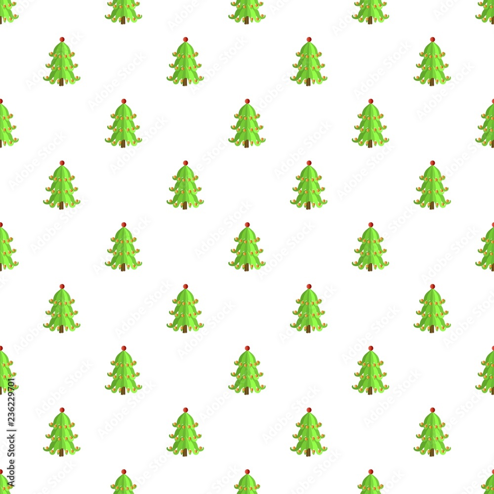 Poster festive xmas tree pattern seamless vector repeat for any web design