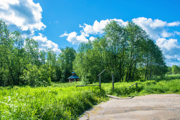 A holy source in honor of the Tikhvin Icon of the Mother of God, Russia.