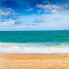 Fototapeta na wymiar Scenic beautiful view of Nha Trang beach