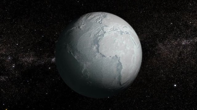 Planet Earth almost completely covered with Ice and Snow Extreme Ice Age Animation  Global Warming Global Cooling Climate Change Version 03