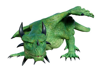 Obraz premium 3D Rendering Fairy Tale Dragon on White