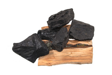 coal isolated on white background