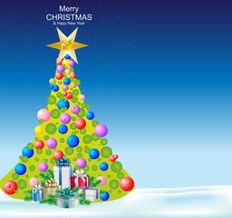 Kompozycja z choinką na Boże Narodzenie © klatki