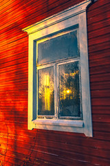 Old frozen window
