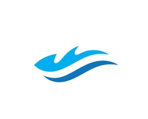 Water Wave symbol and icon Logo Template