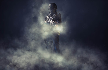 special forces soldier police, swat team member