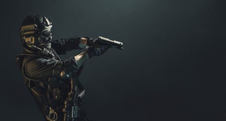 special forces soldier police, swat team member