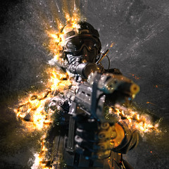 special forces soldier police, swat team member